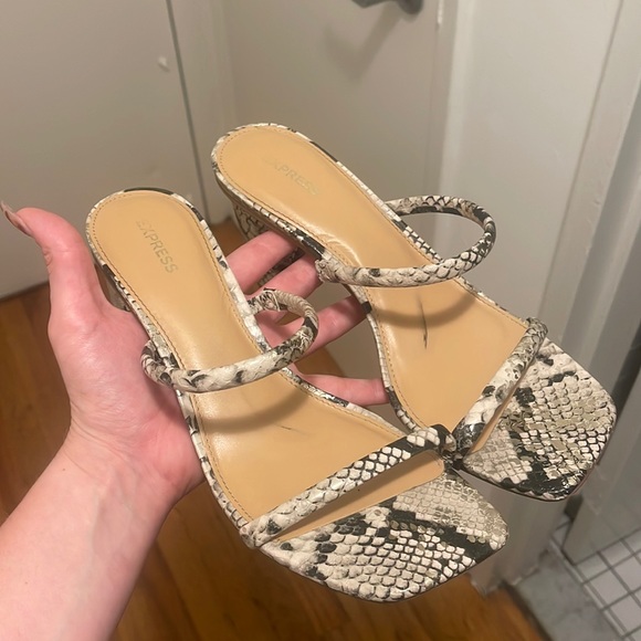 Express Shoes - Snakeskin Express sandals worn once